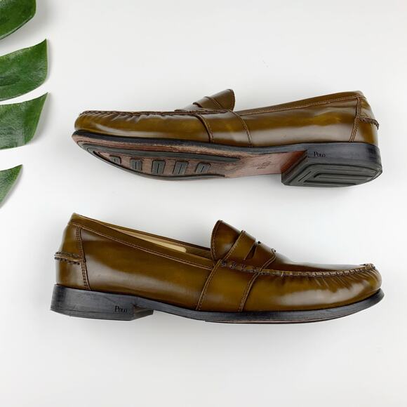 Polo by Ralph Lauren Brown Leather Loafers - Picture 8 of 13